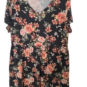 Floral V-Neck maternity tunics